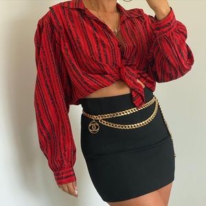 Vintage Blouse w/ Shoulder Pads